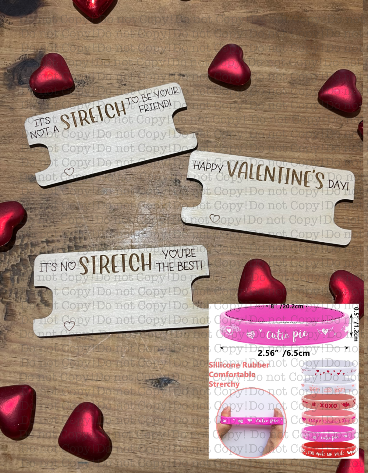 Valentine stretch Bracelet Favors - 3 pack - Estimated shipping 1/3