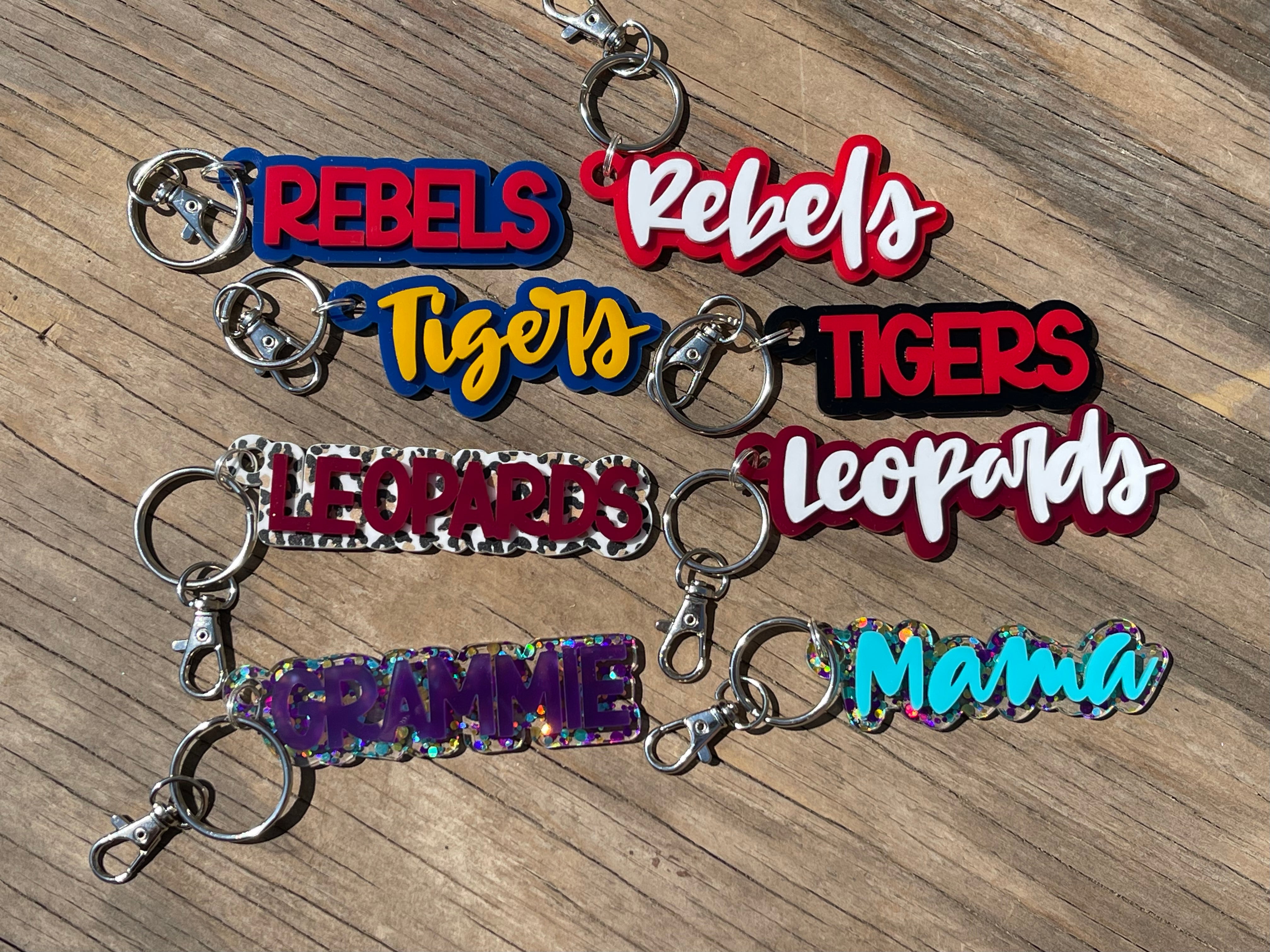 Stacked Personalized Acrylic Keychains
