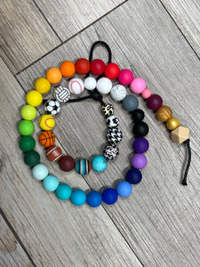 Silicone Beaded Banner Keychain