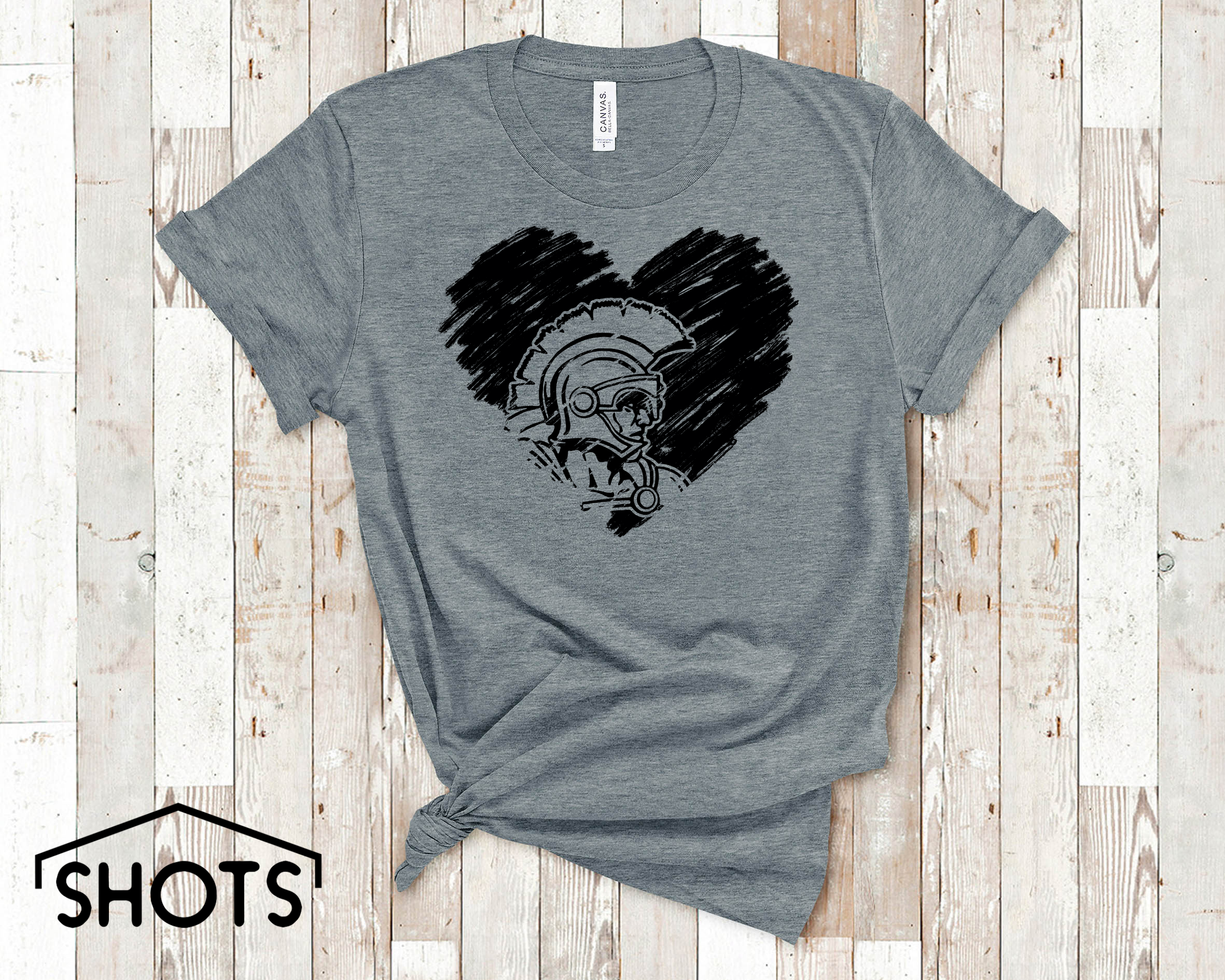 Spartan Warrior Skull Tee shirt design