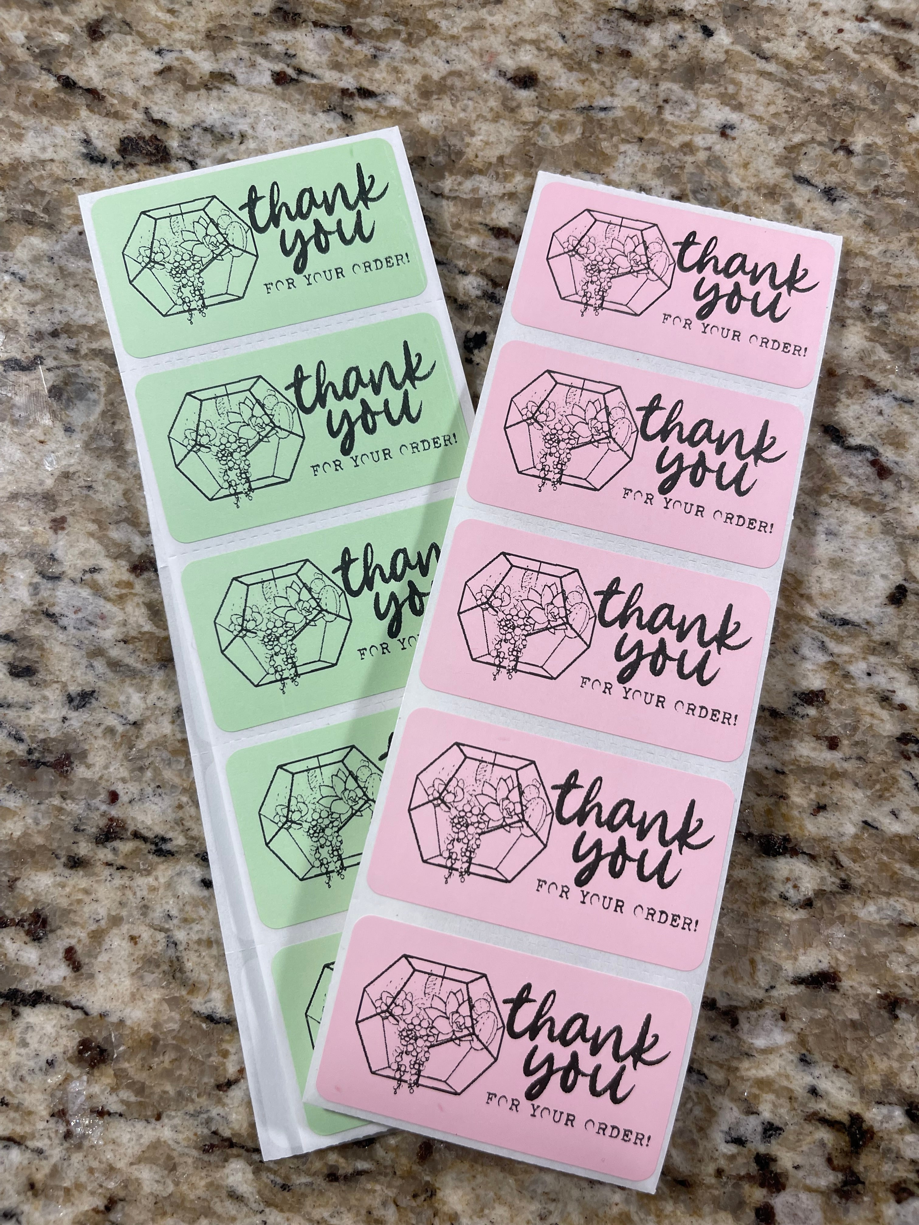 Terrarium Thank You • Thermal Sticker